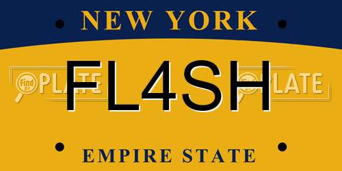 FL4SH New York License Plate