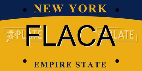 FLACA New York License Plate