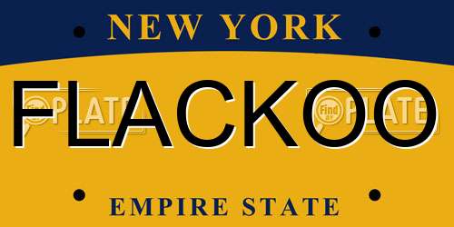 FLACKOO New York License Plate