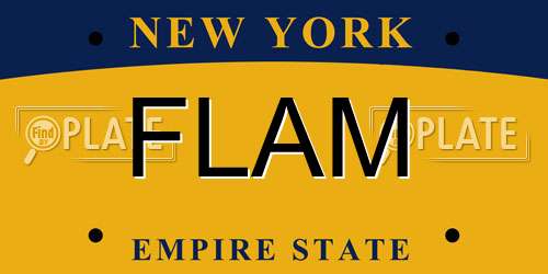 FLAM New York License Plate
