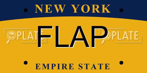 FLAP New York License Plate