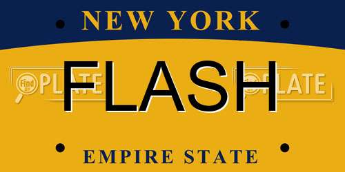 FLASH New York License Plate