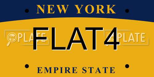 FLAT4 New York License Plate