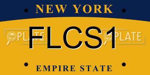FLCS1 New York License Plate