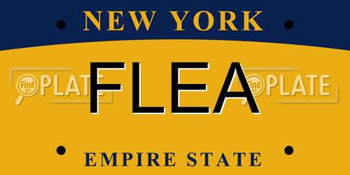 FLEA New York License Plate