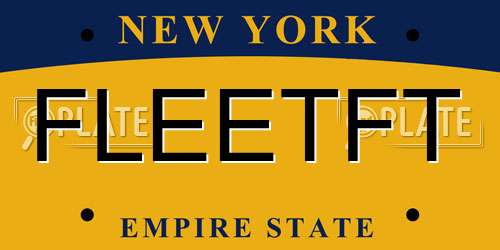 FLEETFT New York License Plate
