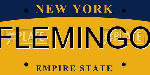 FLEMINGO New York License Plate
