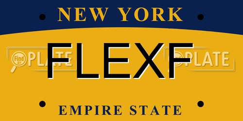 FLEXF New York License Plate