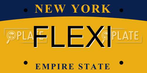 FLEXI New York License Plate