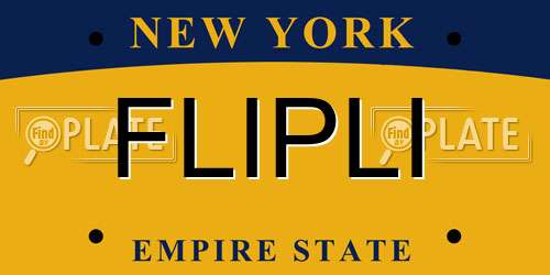 FLIPLI New York License Plate
