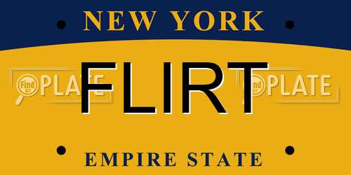 FLIRT New York License Plate