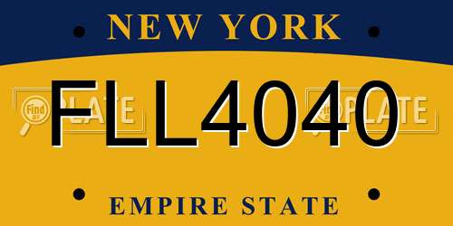 FLL4040 New York License Plate