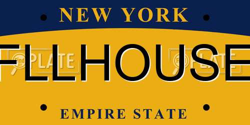FLLHOUSE New York License Plate