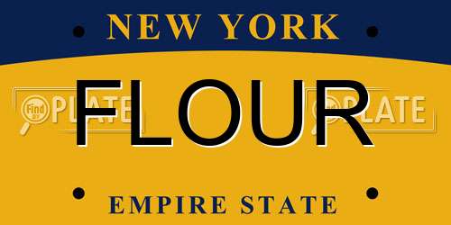 FLOUR New York License Plate