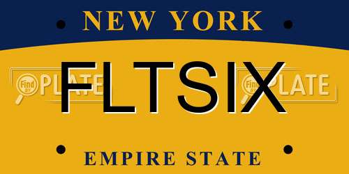 FLTSIX New York License Plate