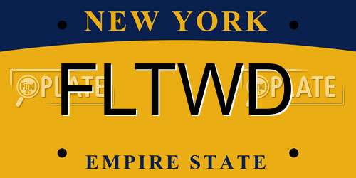 FLTWD New York License Plate