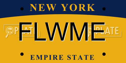 FLWME New York License Plate