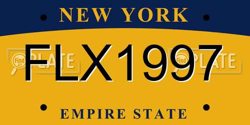 FLX1997 New York License Plate