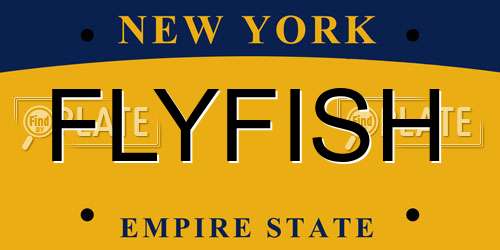 FLYFISH New York License Plate
