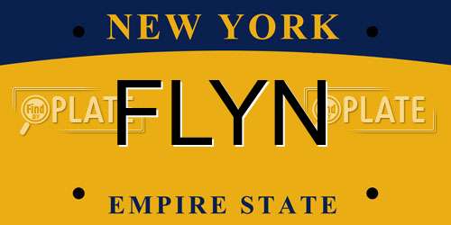 FLYN New York License Plate