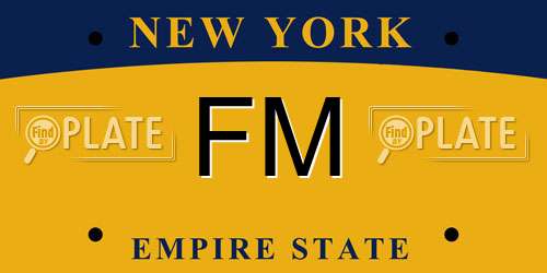 FM New York License Plate