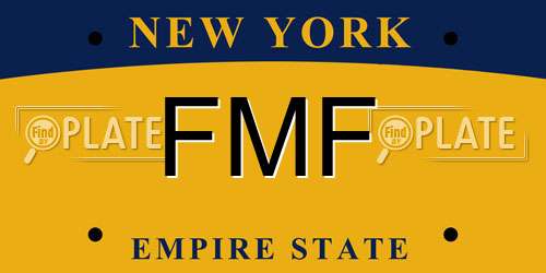 FMF New York License Plate