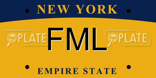 FML New York License Plate