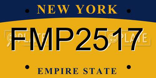 FMP2517 New York License Plate