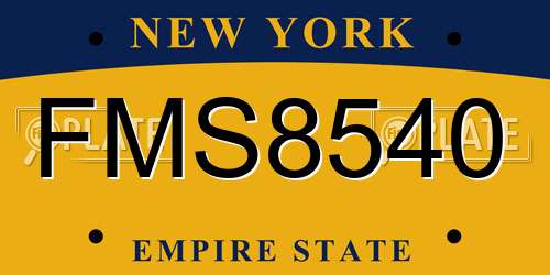 FMS8540 New York License Plate