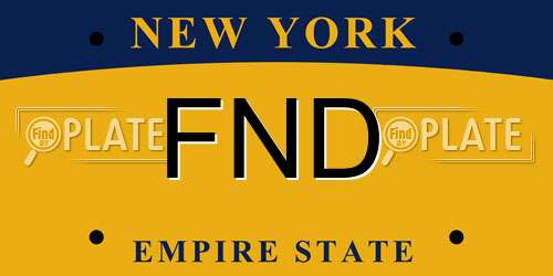 FND New York License Plate