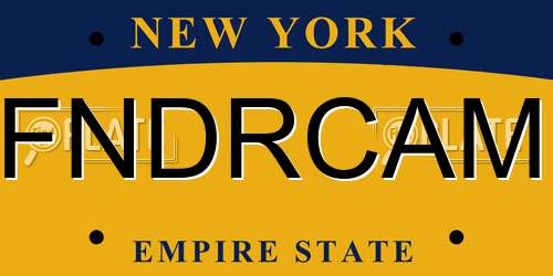 FNDRCAM New York License Plate