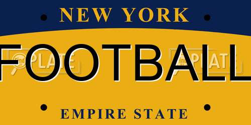 FOOTBALL New York License Plate