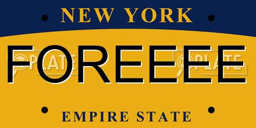 FOREEEE New York License Plate