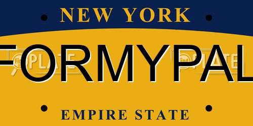 FORMYPAL New York License Plate