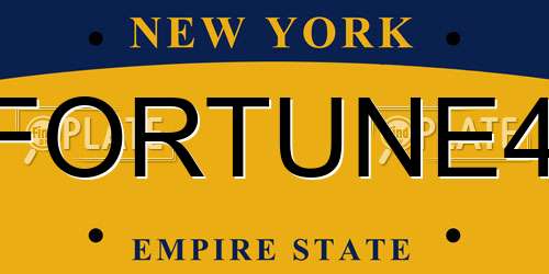 FORTUNE4 New York License Plate