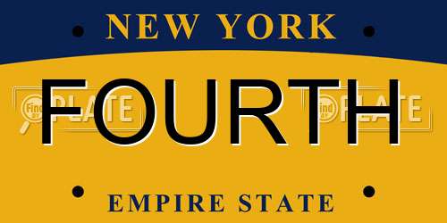 FOURTH New York License Plate