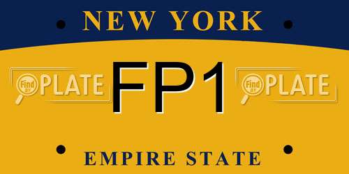 FP1 New York License Plate