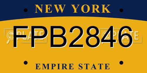 FPB2846 New York License Plate