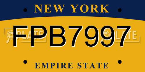 FPB7997 New York License Plate