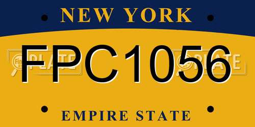 FPC1056 New York License Plate