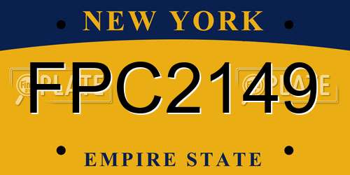 FPC2149 New York License Plate