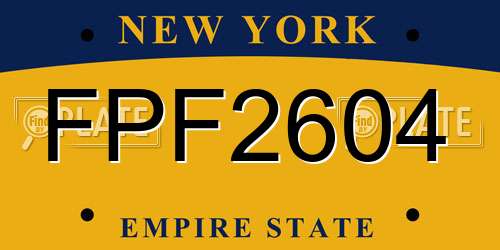 FPF2604 New York License Plate