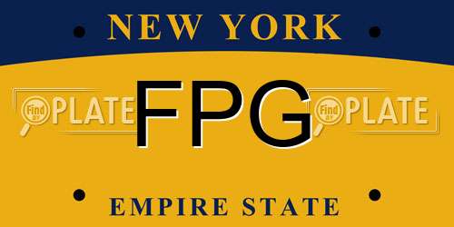 FPG New York License Plate