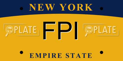 FPI New York License Plate
