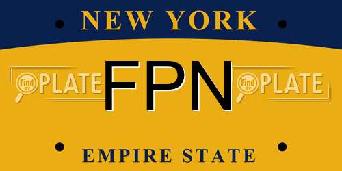 FPN New York License Plate