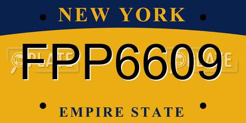FPP6609 New York License Plate