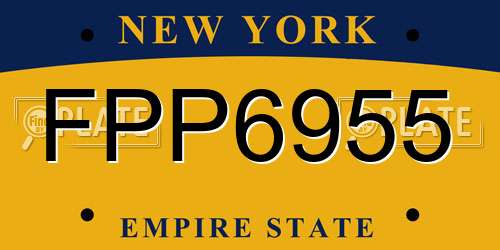 FPP6955 New York License Plate
