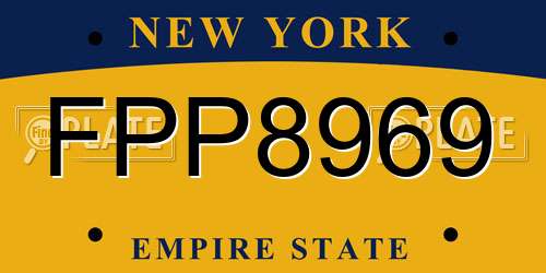 FPP8969 New York License Plate