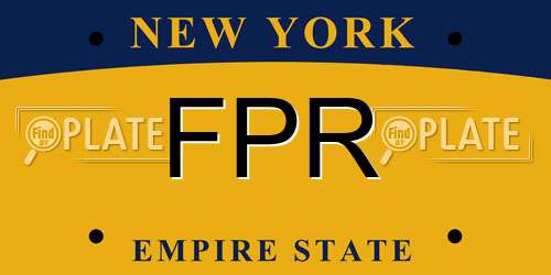 FPR New York License Plate