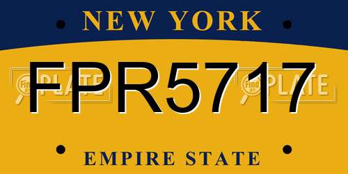 FPR5717 New York License Plate